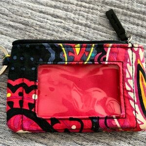 Vera Bradley keychain, ID badge, coin holder